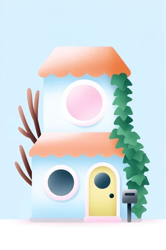Tactile Pastel Minimalism style AI image example 4