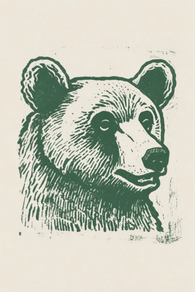 Rustic Artisanal Printmaking style AI image example 3