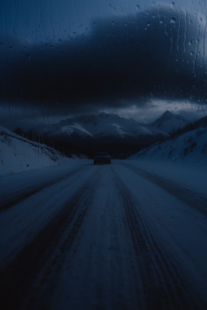 Cinematic Glacial Noir style AI image example 2