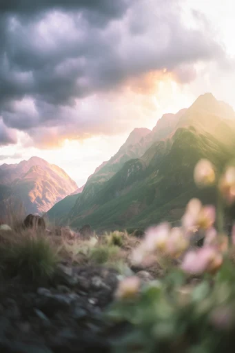 Ethereal Botanical Impressionism style reference image — ultra-soft focus