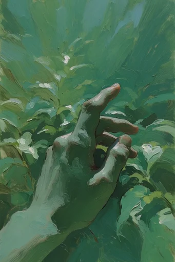 Luminous Verdant Impressionism style reference image — dappled sunlight