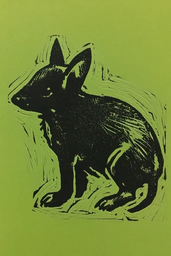 Graphic Acid Printmaking style reference image — hand-carved texture