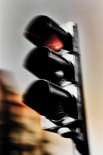 Kinetic Monochrome Distortion style reference image — surrealist monochrome