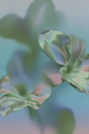 Luminous Liquid Surrealism style reference image — retro digital grain