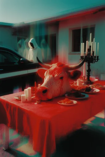 Crimson Surrealist Mythos style reference image — surrealist liminality