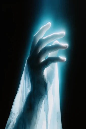 Luminous Cyan Noir style reference image — ethereal atmospheric haze