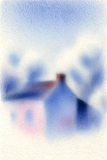 Ethereal Grain Aura style reference image — organic color bleed
