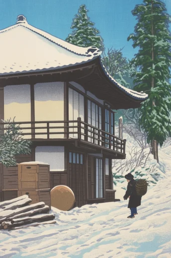 Ethereal Shin-Hanga Revival style AI image example 4