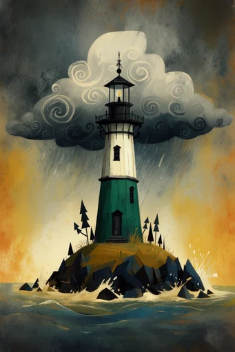 Dark Whimsical Storybook Surrealism style reference image — stylized character design
