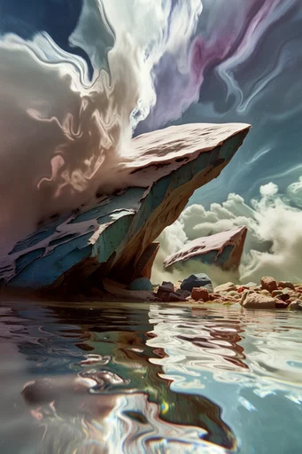 Ethereal Liquid Refraction style reference image — liquid refraction