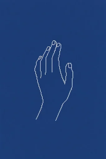 Monochromatic Blue Minimalism style reference image — stipple texture