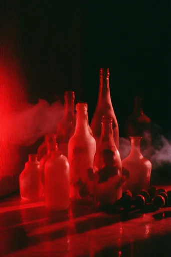 Cinematic Crimson Nocturne style reference image — chiaroscuro lighting