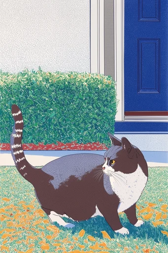 Graphic Ukiyo-e Modernism style reference image — high-contrast palette