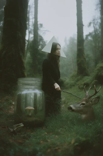 Ethereal Nordic Surrealism style reference image — desaturated earth tones