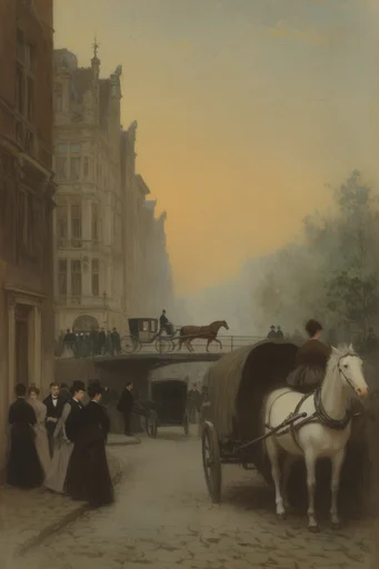 Timeless Sepia Allegory style reference image — nostalgic golden hour