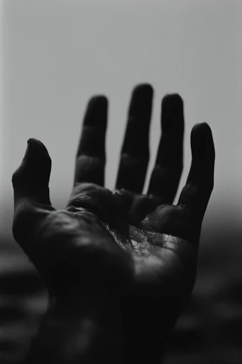 Gritty Monochrome Noir style reference image — distressed analog texture