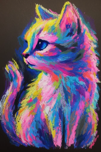 Luminous Electric Expressionism style reference image — vibrant impasto texture