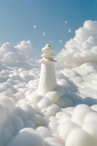 Ethereal Cloud Minimalism style reference image — pastel gradient backdrop