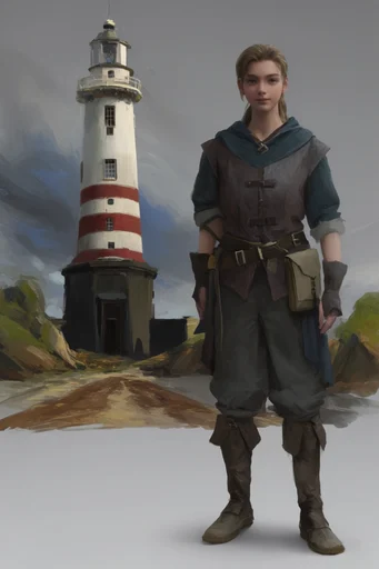 Tactile Fantasy Conceptism style reference image — full-body portrait