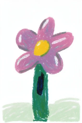 Textured Naive Storybook style reference image — childlike simplicity