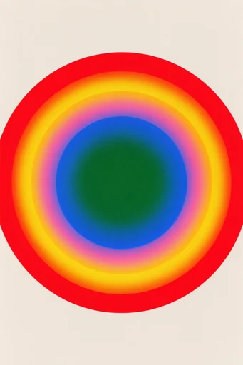 Luminous Chromatic Minimalism style reference image — soft-focus radial gradient