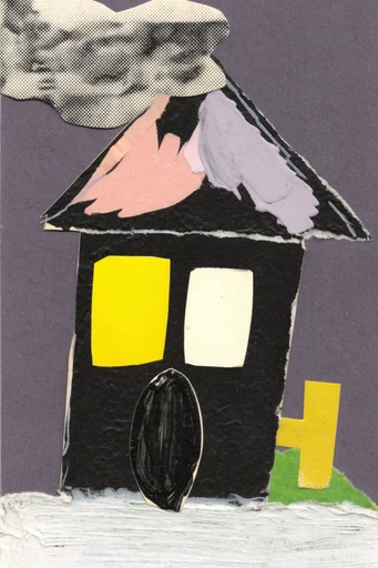Gritty Avant-Garde Collage style reference image — high-contrast monochrome