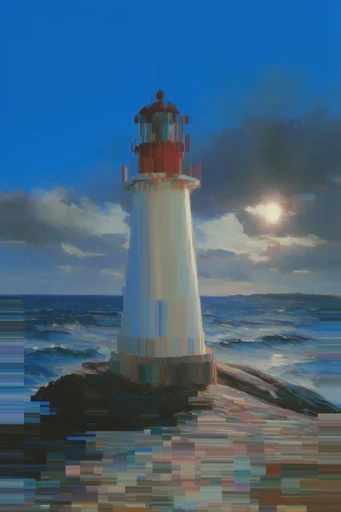 Digital Impasto Surrealism style reference image — palette knife strokes
