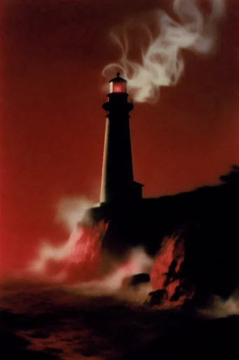 Crimson Spectral Noir style reference image — eerie dreamlike atmosphere