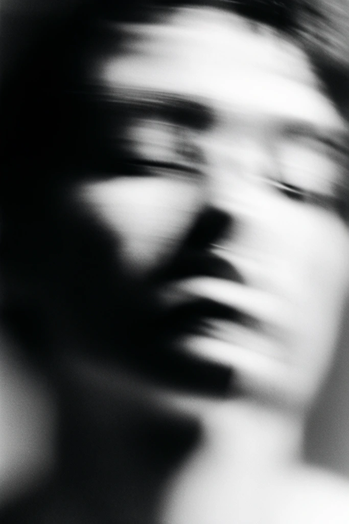 Haunting Kinetic Monochrome style AI image example 2