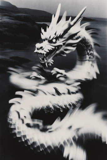 Spectral Kinetic Noir style reference image — heavy film grain