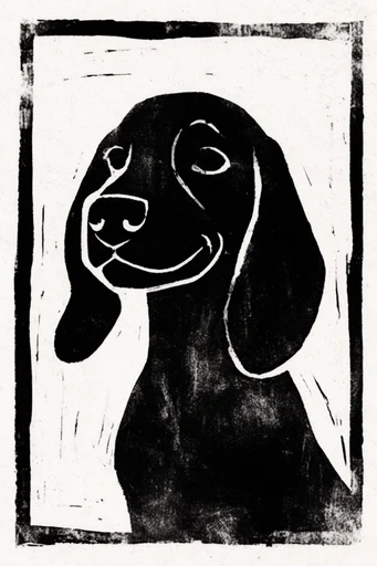 Textured Monochromatic Printmaking style reference image — monochromatic printmaking