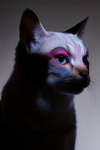 Graphic Chiaroscuro Minimalism style reference image — avant-garde makeup