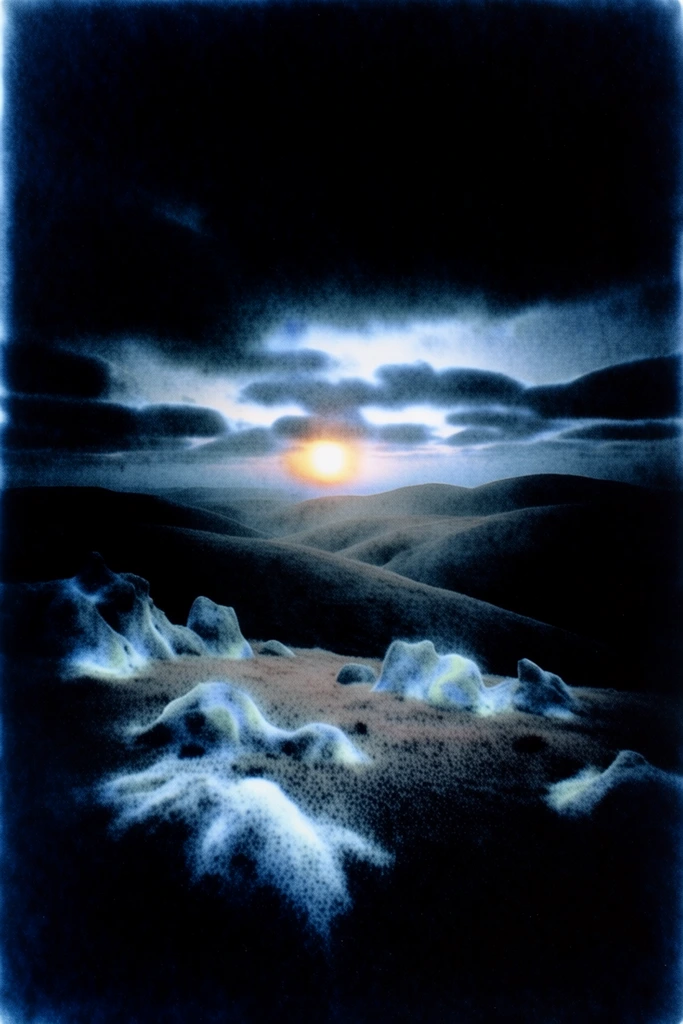 Nocturnal Ethereal Cyan style AI image example 2