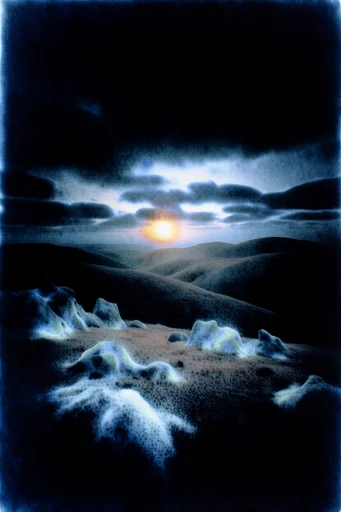 Nocturnal Ethereal Cyan style AI image example 2