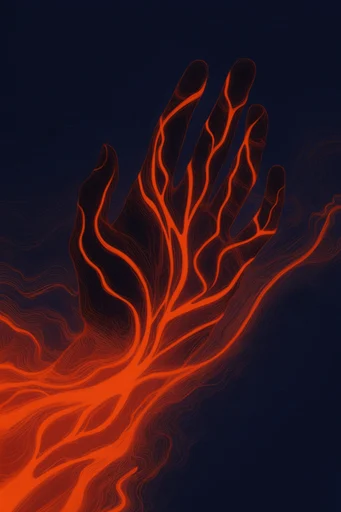 Luminous Topographic Surrealism style reference image — biomorphic abstraction
