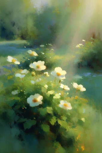Luminous Sylvan Impressionism style reference image — luminous atmospheric lighting