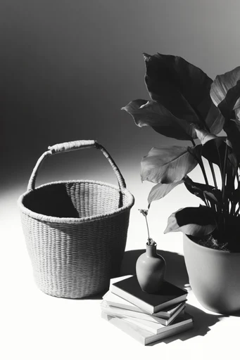 Graphic Monochrome Minimalism style reference image — stark graphic silhouette
