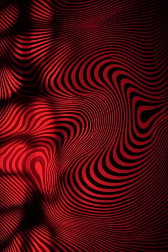 Crimson Noir Graphic style reference image — bold organic abstraction