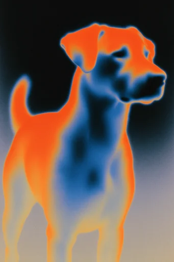 Luminous Analog Flux style reference image — analog noise texture