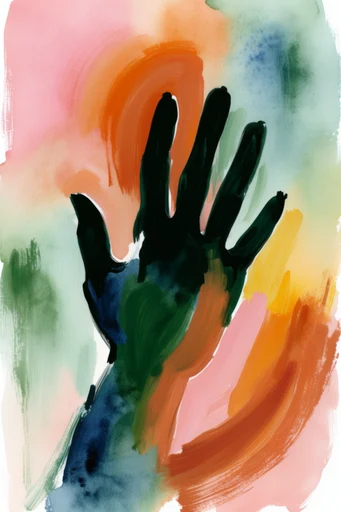 Textured Silhouette Minimalism style reference image — textured brushwork