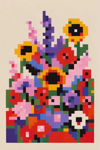 Structured Digital Brutalism style reference image — primary color palette