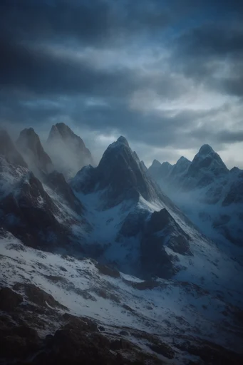 Arctic Grimdark Mythos style reference image — cinematic dark fantasy