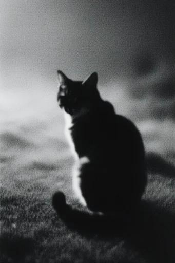 Nocturnal Monochrome Minimalist style reference image — lo-fi noir