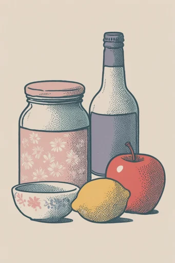 Muted Graphic Retro-Ink style reference image — muted screenprint color palette