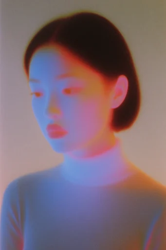 Ethereal Thermal Minimalism style reference image — ink bleed texture