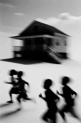 Kinetic Monochrome Silhouette style AI image example 4