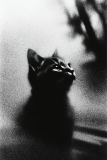 Atmospheric Monochrome Grain style reference image — lo-fi noir