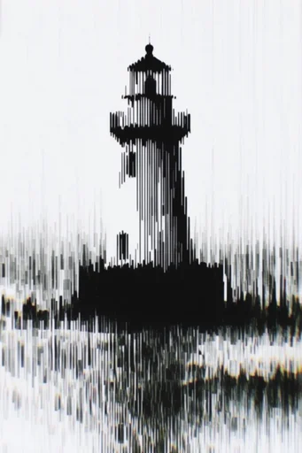 Synthetic Glitch Core style reference image — scanlines
