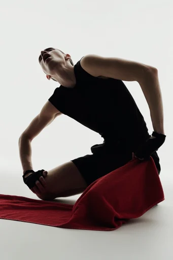 Stark Sculptural Surrealism style reference image — high-contrast studio photography