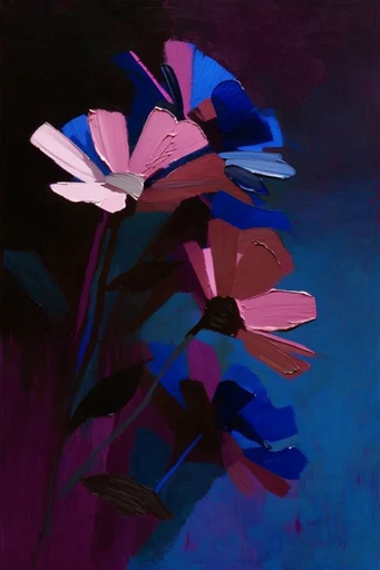 Sculptural Neon Chiaroscuro style reference image — moody low-key atmosphere